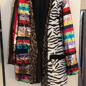 Sequins multi color sequins jacket